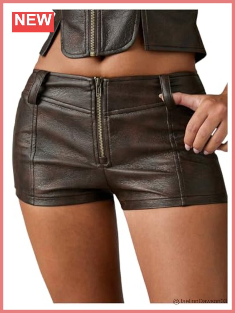 Faux Leather High Waisted Lace Up Mini Shorts - Sexy Clubwear